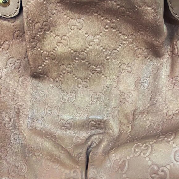 GUCCI Sukey Guccissima GG Pattern 2Way Shoulder Bag Leather Pink GHW - Picture 12 of 16